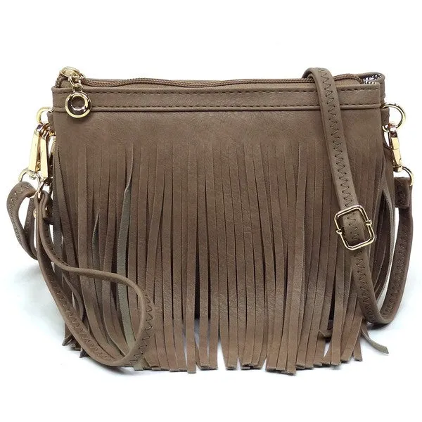 Western Fringe Clutch Cross Body Bag