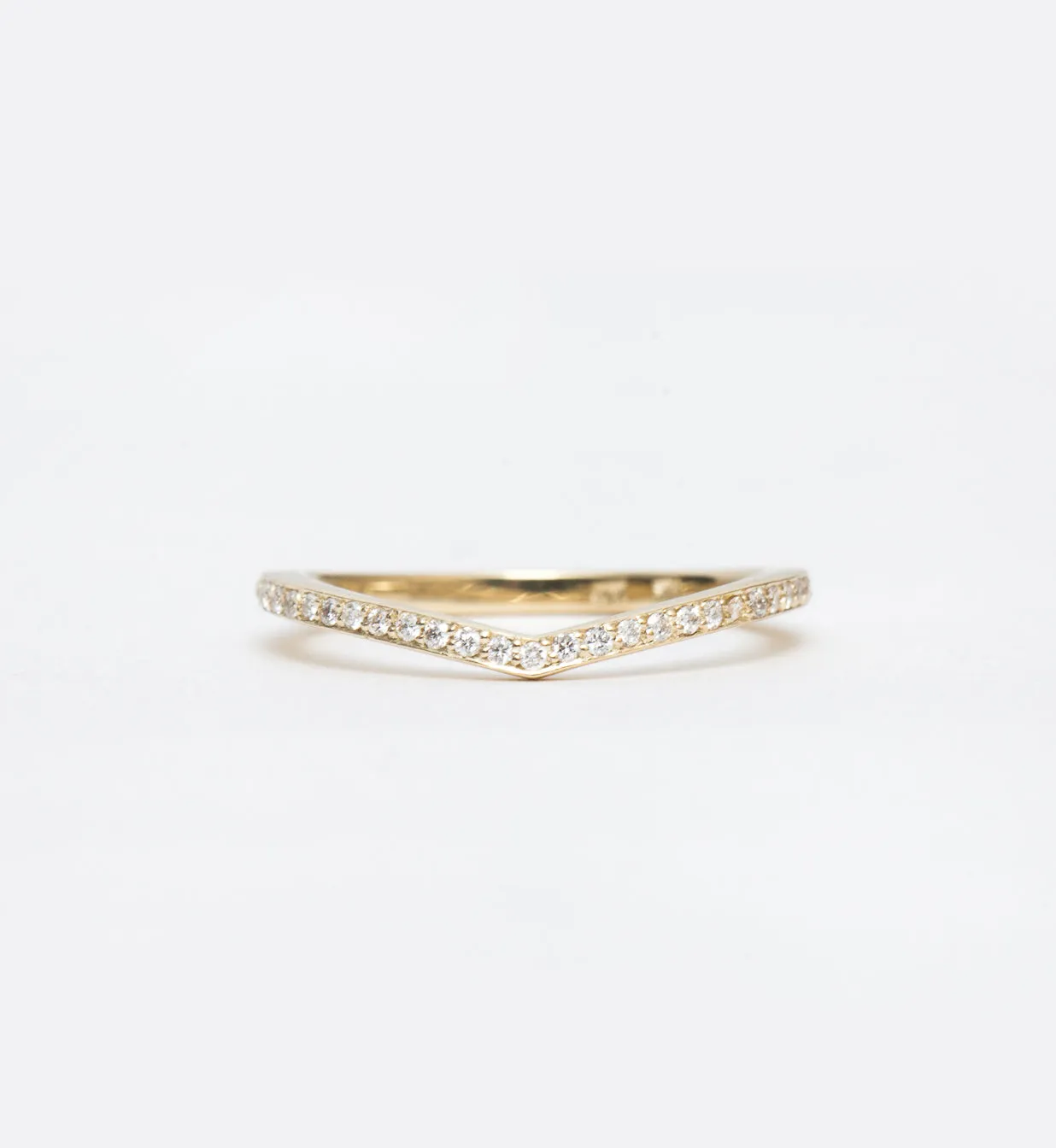 White Diamond Curved Eternity Band