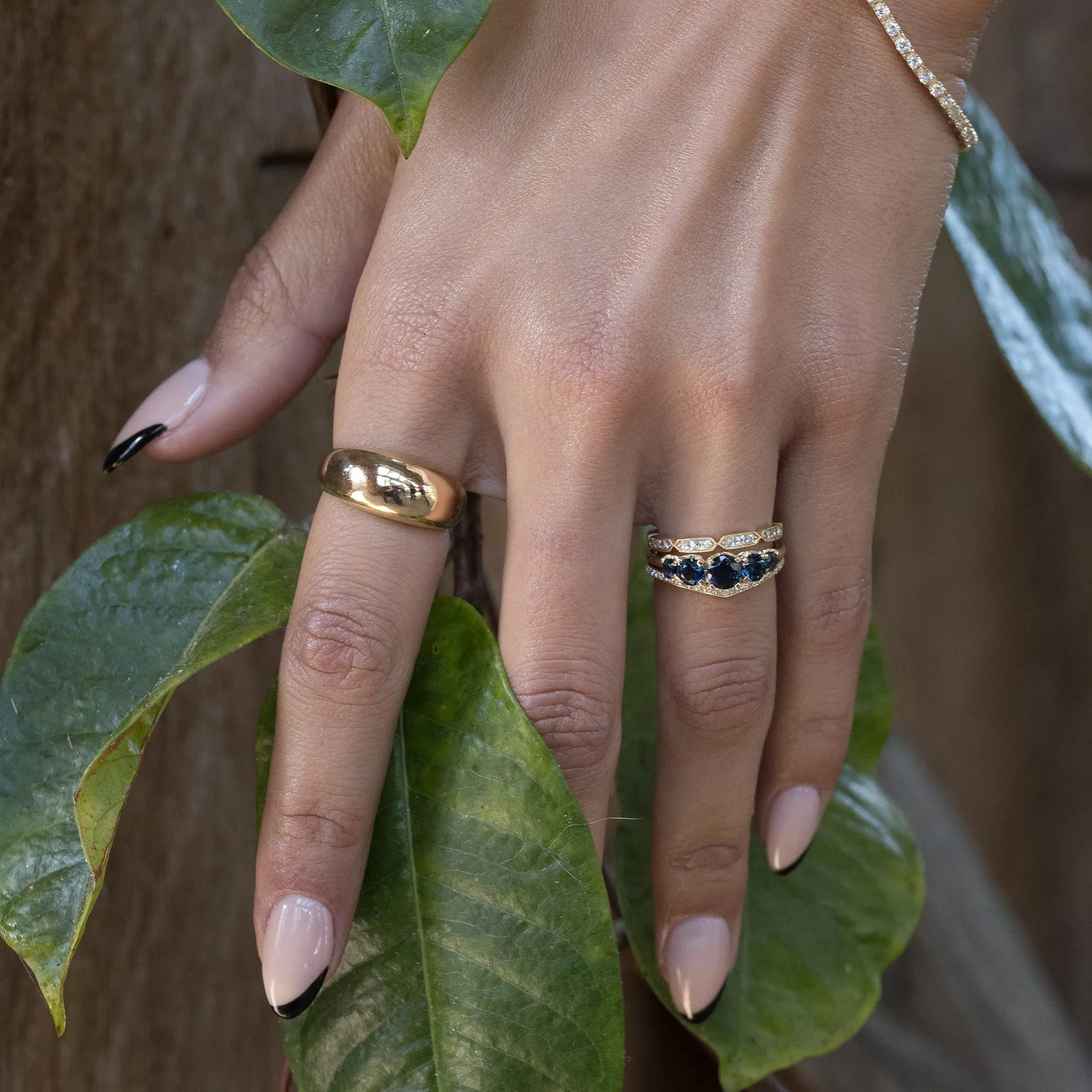 White Diamond Curved Eternity Band