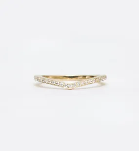 White Diamond Curved Eternity Band